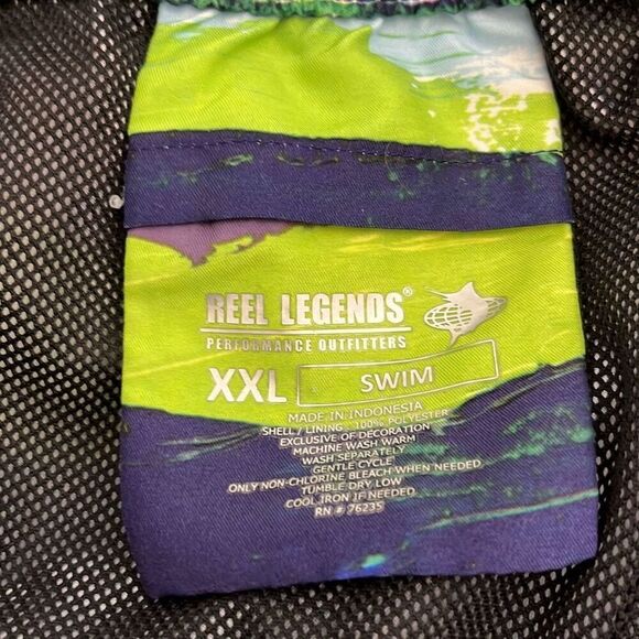 Reel Legends Men's Multicolor Performance Outfitters Swim Board Shorts XXL - Picture 9 of 10